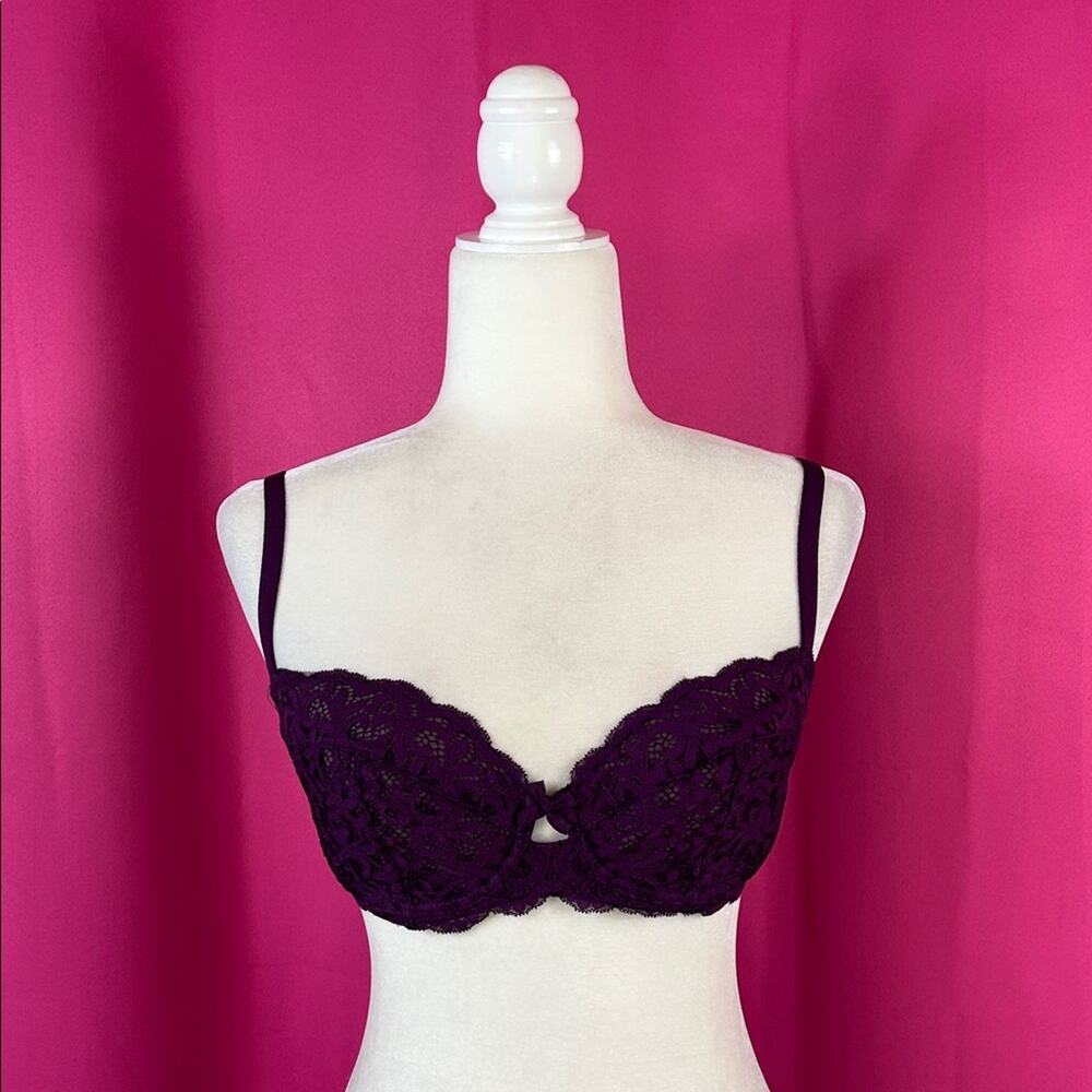 VS Victorias Secret Body by Victoria purple unlined demi bra, size 34D